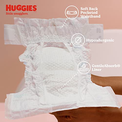 Huggies Little Snugglers Baby Diapers, Size 1 (8-14 lbs), 198 Ct, Newborn Diapers mike'book
