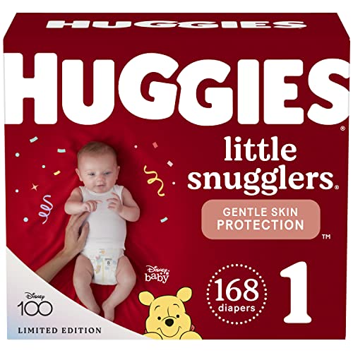 Huggies Little Snugglers Baby Diapers, Size 1 (8-14 lbs), 198 Ct, Newborn Diapers mike'book